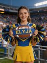 Personalized Football Cheer Pom Sign Custom Football Spirit Stick